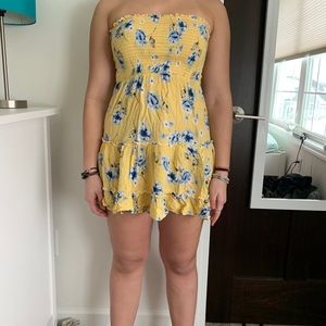 Yellow Floral Summer Dress